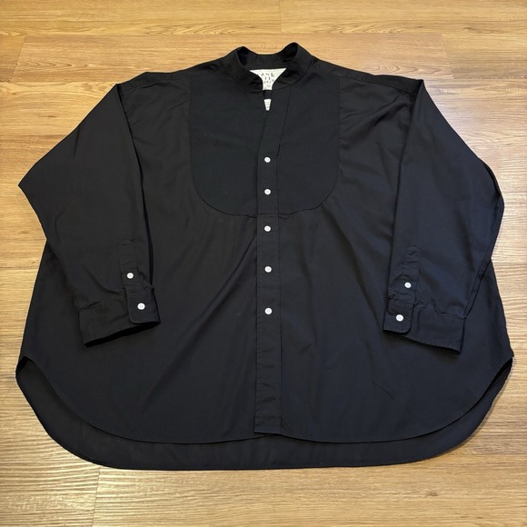 Frank & Eileen Tops - Frank & Eileen Womens XL Oversized Victoria Tuxedo Button Up Shirt Black Top